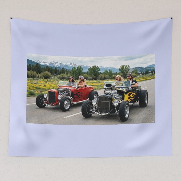 Item preview, TWO HOT RODS ON COLORADO ROAD 1969 designed and sold by VERYOLDROAD BY AXTON BROWNING .