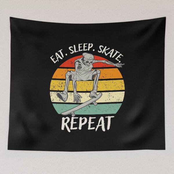 Item preview, Eat. Sleep. Skate. Repeat Skeleton Design designed and sold by OldSkullDesigns.