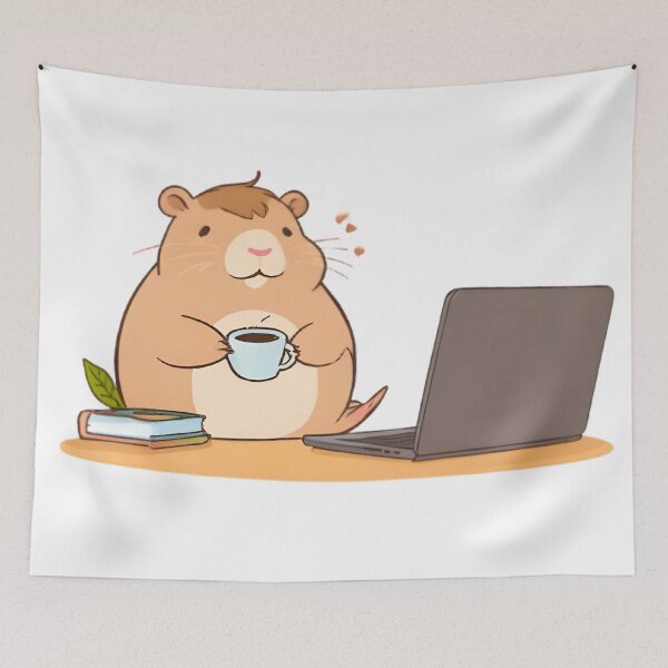Item preview, Capybara Programmer — Cute Coding Capybara Sticker designed and sold by tommysworks.