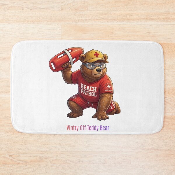 Item preview, Beach Patrol Teddy Bear Lifeguard Cartoon Vintry Off  designed and sold by VintryOff.