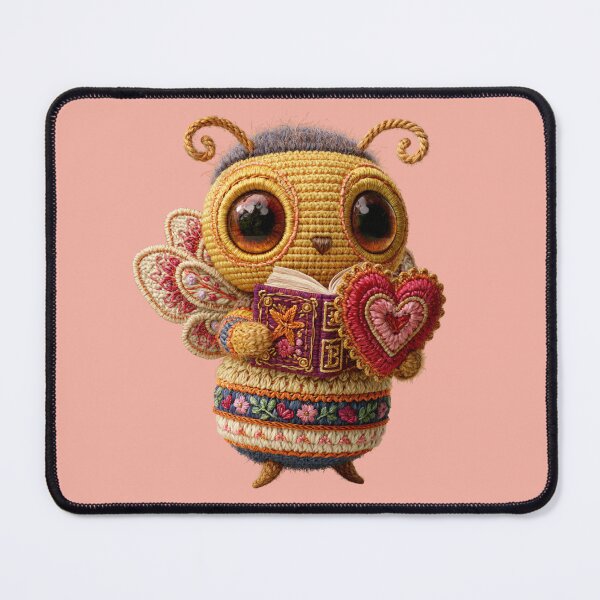 Item preview, Book Lover Bee Embroidery Patch designed and sold by MegaNovaArt.