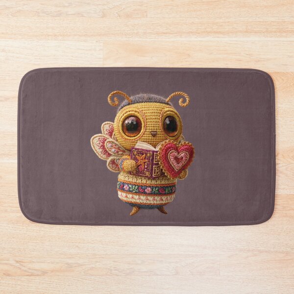 Item preview, Book Lover Bee Embroidery Patch designed and sold by MegaNovaArt.
