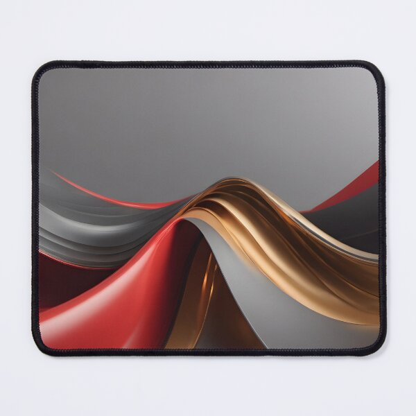 Item preview, Abstract Red Gold Black Flowing Wave Luxury Modern Background Artwork designed and sold by iiwart.