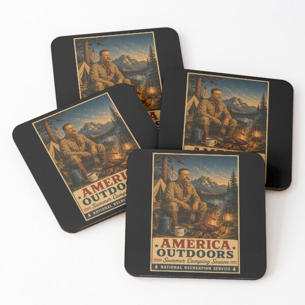 Item preview, Theodore Roosevelt Camping Outdoor Adventure Americana Design designed and sold by TheTrendsDesk.