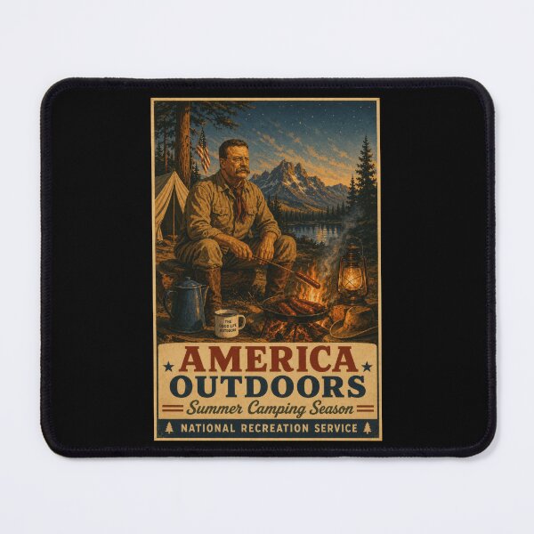Item preview, Theodore Roosevelt Camping Outdoor Adventure Americana Design designed and sold by TheTrendsDesk.