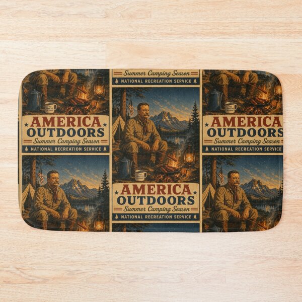 Item preview, Theodore Roosevelt Camping Outdoor Adventure Americana Design designed and sold by TheTrendsDesk.