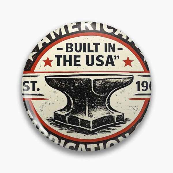Item preview, American Fabrication Co Vintage Shirt — Welder Anvil Retro Badge Tee designed and sold by UrbanPrintVibes.