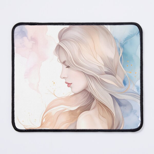 Item preview, Ethereal Watercolor Woman Portrait designed and sold by ToxicInkArt.