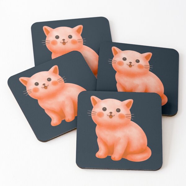 Item preview, Cute Watercolor Cat Illustration | Kawaii Orange Kitty Art | Adorable Pet Design designed and sold by HopeAndHustle.
