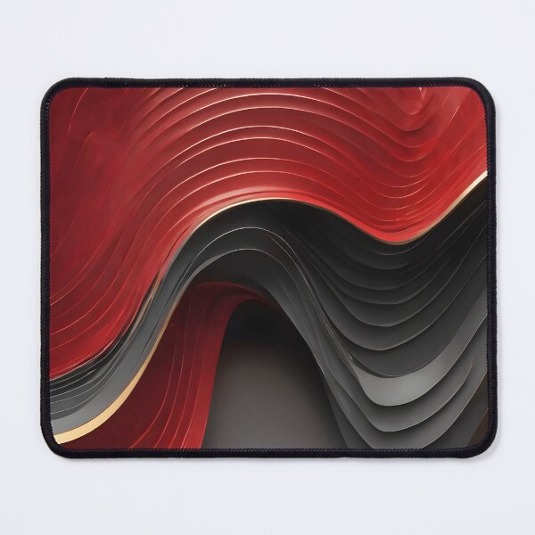 Item preview, Abstract Red Black Gold Layered Curved Flow Modern Texture Background designed and sold by iiwart.
