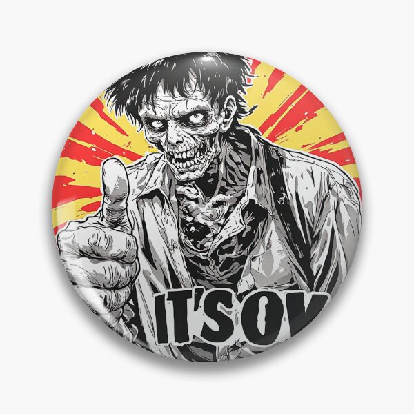 Item preview, Zombie Thumbs Up It's OK Dark Humor Art designed and sold by ChaoticZenStudio.