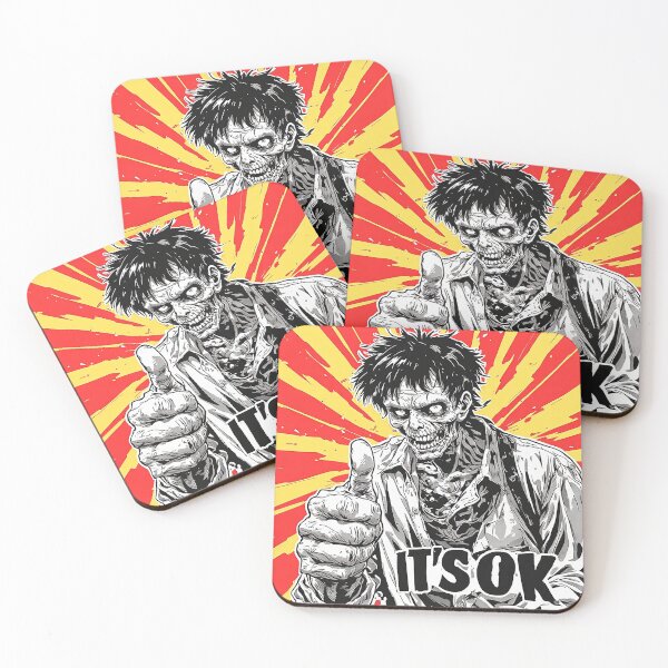 Item preview, Zombie Thumbs Up It's OK Dark Humor Art designed and sold by ChaoticZenStudio.
