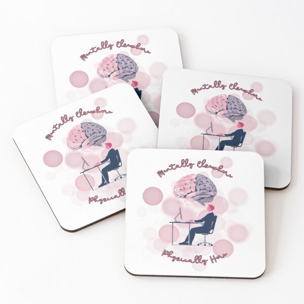 Item preview, Mentally Elsewhere Physically Here Funny Introvert Meme designed and sold by iamKRUK.