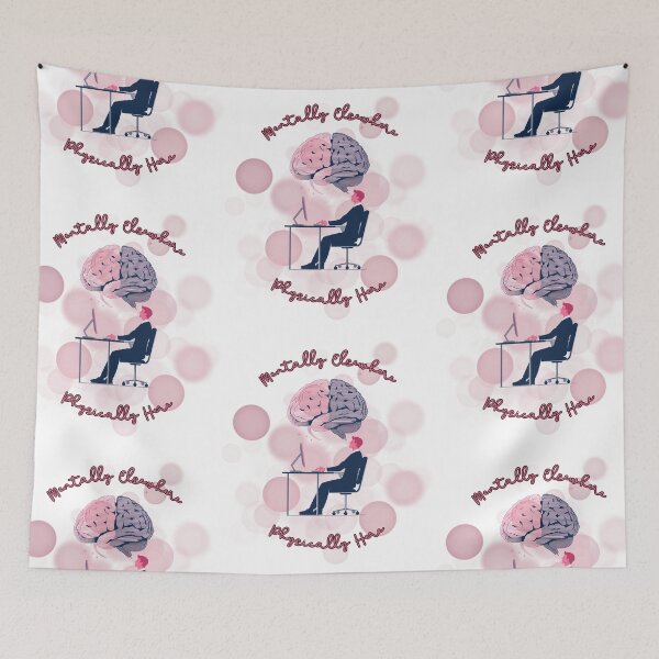 Item preview, Mentally Elsewhere Physically Here Funny Introvert Meme designed and sold by iamKRUK.