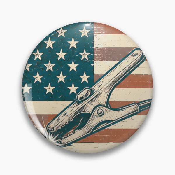 Item preview, Connected To Strength Patriotic Welder Ground Clamp Vintage Welding Design designed and sold by RusticMeadow.