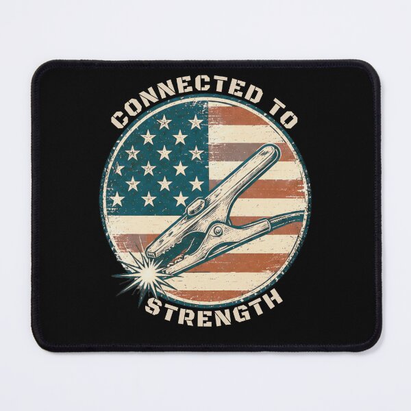 Item preview, Connected To Strength Patriotic Welder Ground Clamp Vintage Welding Design designed and sold by RusticMeadow.