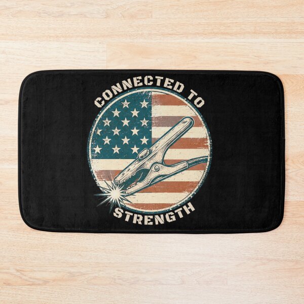 Item preview, Connected To Strength Patriotic Welder Ground Clamp Vintage Welding Design designed and sold by RusticMeadow.