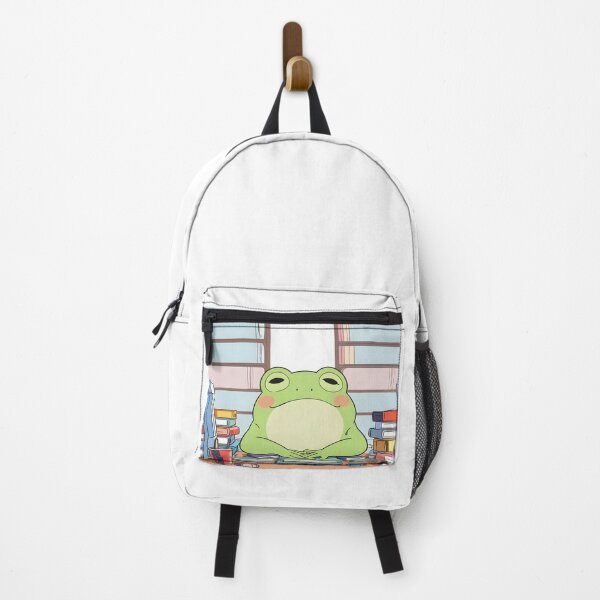 Item preview, Overstudying Frog — Stressed Student Kawaii Sticker designed and sold by tommysworks.
