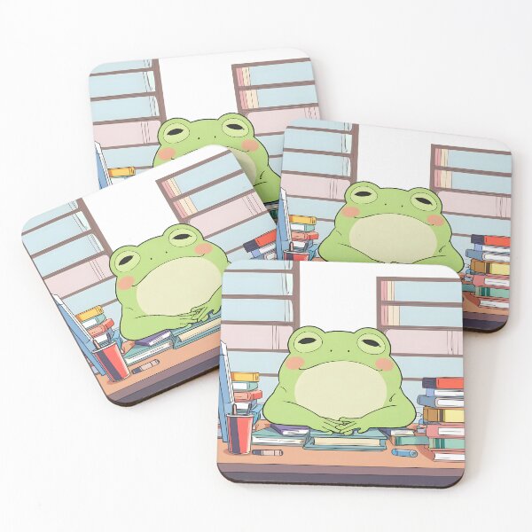 Item preview, Overstudying Frog — Stressed Student Kawaii Sticker designed and sold by tommysworks.
