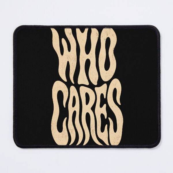 Item preview, Who Cares Retro Typography | Vintage Psychedelic Statement Design designed and sold by saamessart.