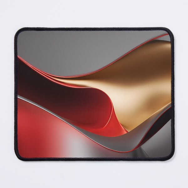 Item preview, Abstract Red Gold Metallic Flow Luxury Wave Background Artwork designed and sold by iiwart.