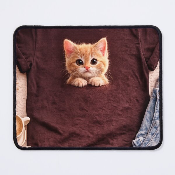 Item preview, Cute Ginger Kitten in Floral Coffee Mug designed and sold by mariolasworld.
