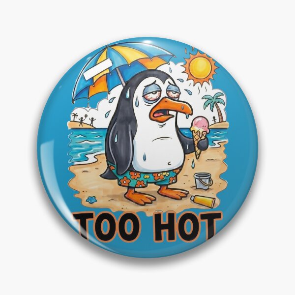 Item preview, Too Warm Funny Penguin Vintage Cartoon Shirt designed and sold by Dudek Originals.
