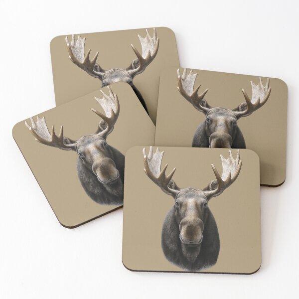 Item preview, Moose WildFace Artwork – Realistic Moose Portrait designed and sold by BROHLine Studio.
