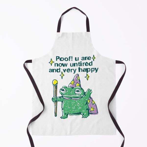 Item preview, Poof! You are now untired and very happy wizard frog designed and sold by PopcornpunkART.