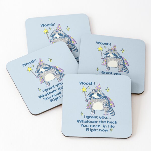 Item preview, Woosh! I grant you what you need raccoon wizard designed and sold by PopcornpunkART.