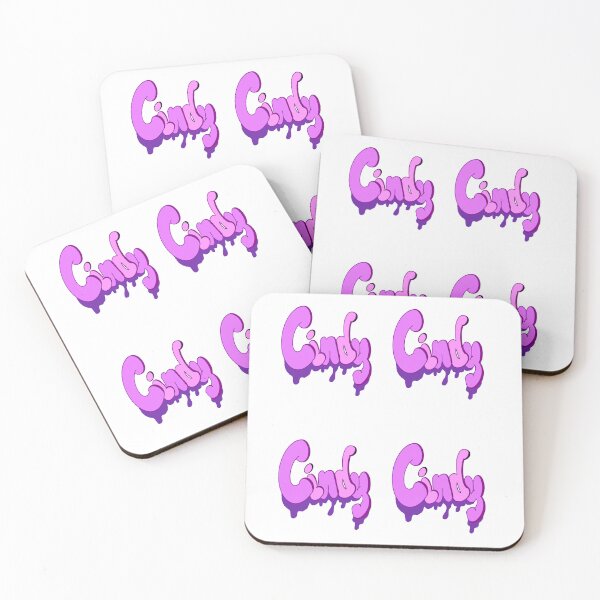 Item preview, Cindy Bold Typography Floral Name Art sticker pack of 4 get the large for best results  designed and sold by Artonmytee.