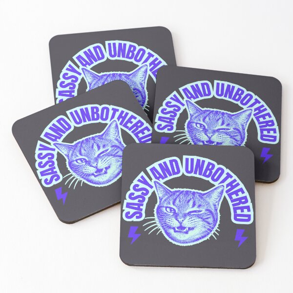 Item preview, Sassy and Unbothered Cat Sticker | Funny Retro Cat Art | Purple Vintage Kitty Illustration designed and sold by vitag.