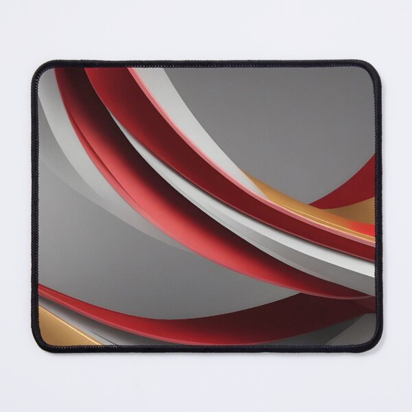 Item preview, Abstract Red Gold White Flowing Curves Luxury Modern Background designed and sold by iiwart.