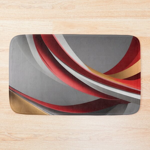 Item preview, Abstract Red Gold White Flowing Curves Luxury Modern Background designed and sold by iiwart.