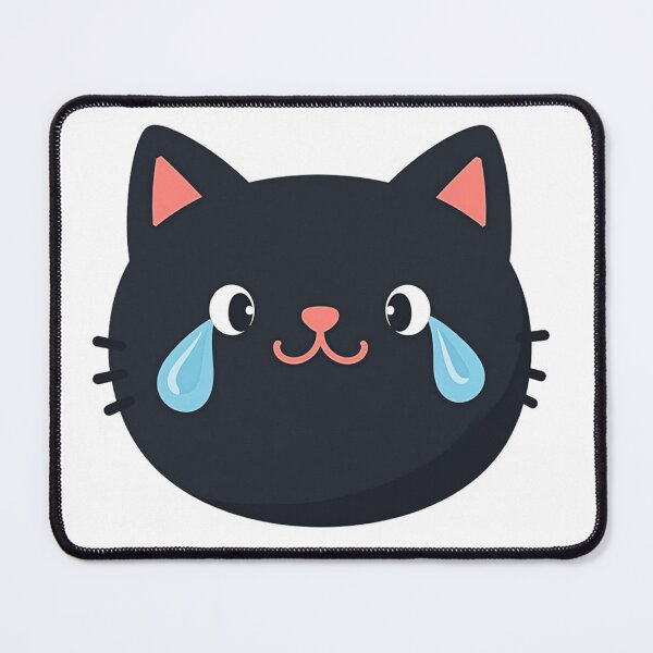 Item preview, Crying black cat - cute emoji designed and sold by Prints by Mat.