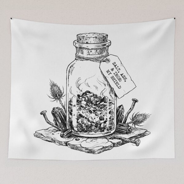 Item preview, Jar of the Shadow Shield - Black Salt Protection designed and sold by bapupa.