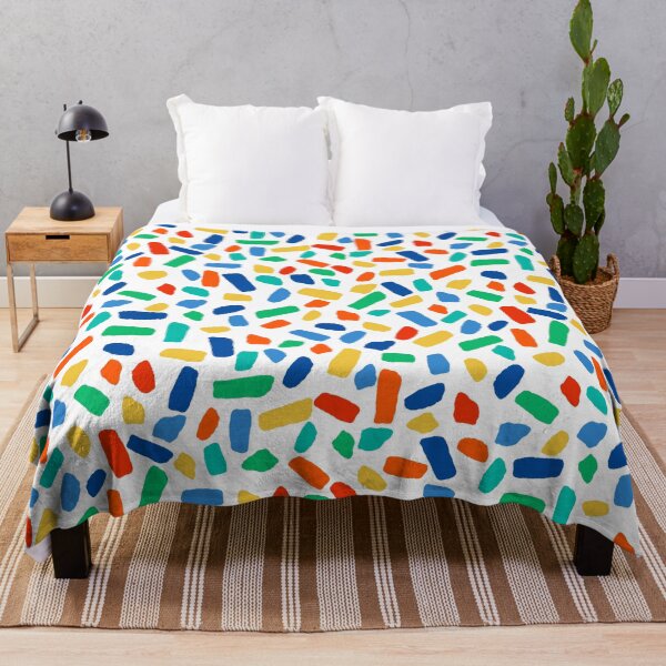 Item preview, Abstract Multicolor Confetti Blobs on White with Playful Party Vibe designed and sold by ArtyFridgees.
