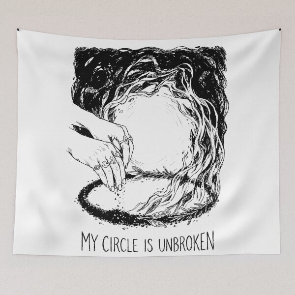Item preview, The Unbroken Boundary Circle - Black Salt Protection designed and sold by bapupa.