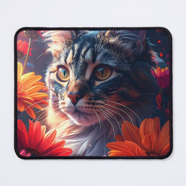 Item preview, Enchanted Floral Cat Profile designed and sold by ToxicInkArt.