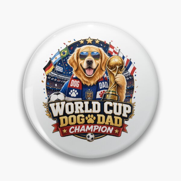 Item preview, World Cup Dog Dad Champion Golden Retriever Kawaii Soccer T-Shirt designed and sold by Ashley critters.