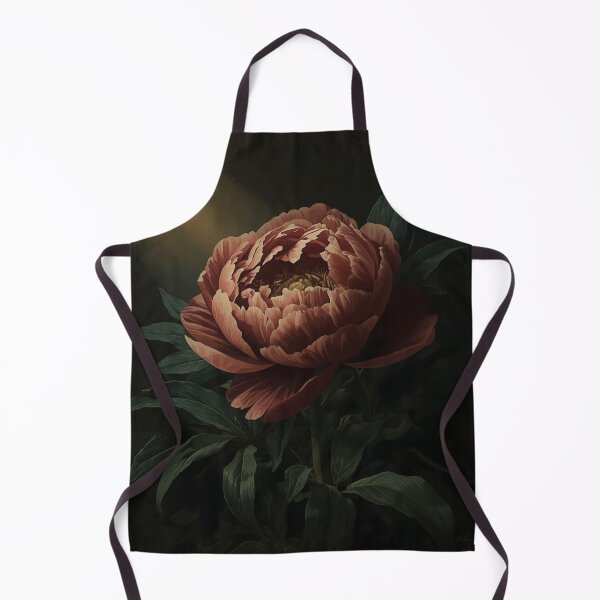 Item preview, Moody Peony Botanical Oil Painting Fine Art Print designed and sold by Pink-Blossoms.