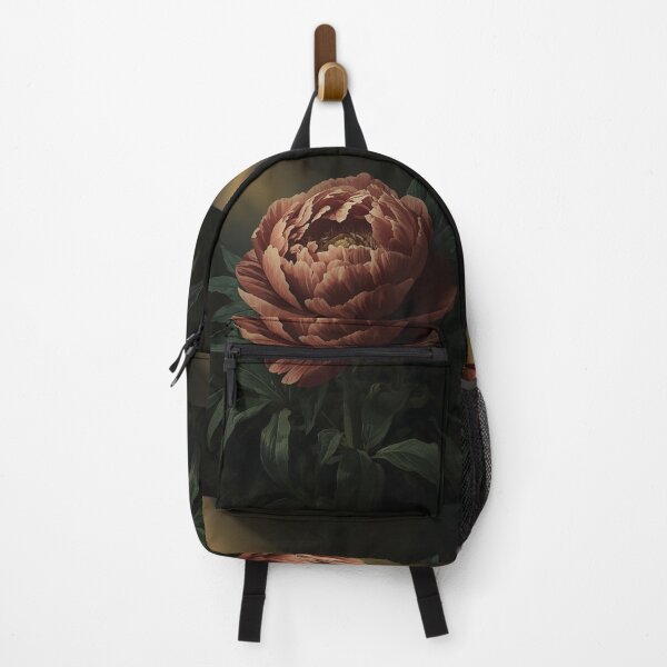 Item preview, Moody Peony Botanical Oil Painting Fine Art Print designed and sold by Pink-Blossoms.