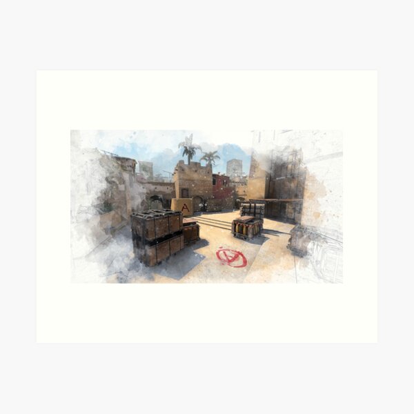 Item preview, Mirage CSGO Poster in Watercolour Poster designed and sold by Naamiko.