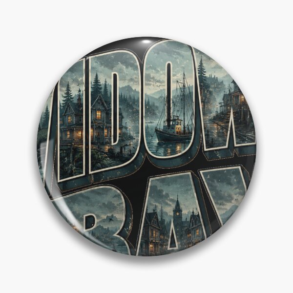 Item preview, Haunted Coastal Town Vintage Horror Art of widow's bay designed and sold by AENAcharms.
