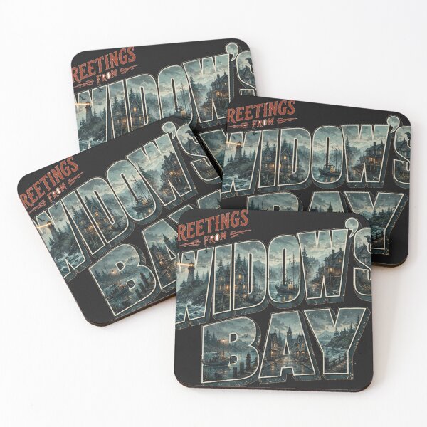 Item preview, Haunted Coastal Town Vintage Horror Art of widow's bay designed and sold by AENAcharms.