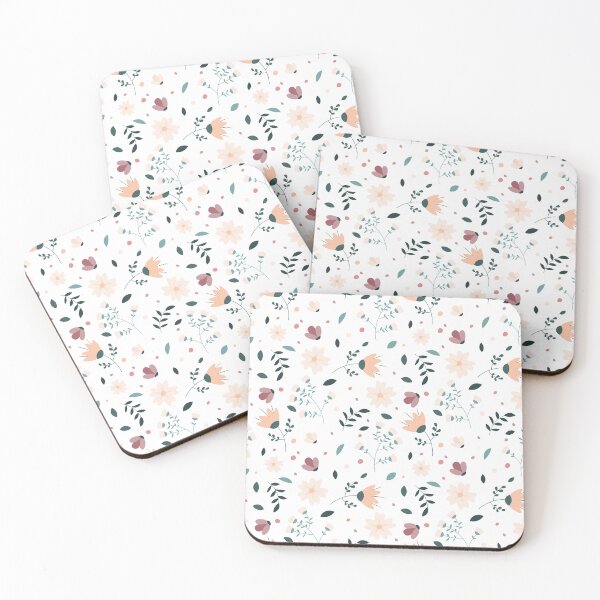 Item preview, Cute Soft Peach and Mauve Ditsy Floral - Dainty Pastel Wildflower Pattern designed and sold by abdallatigle.