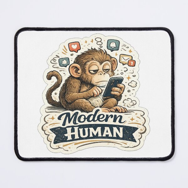 Item preview, Modern Human Retro Cartoon Monkey designed and sold by Bhinfy.