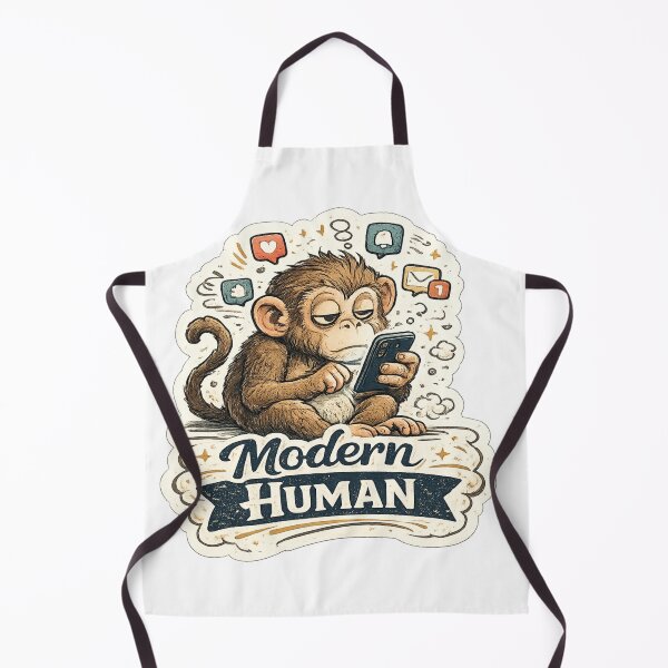 Item preview, Modern Human Retro Cartoon Monkey designed and sold by Bhinfy.