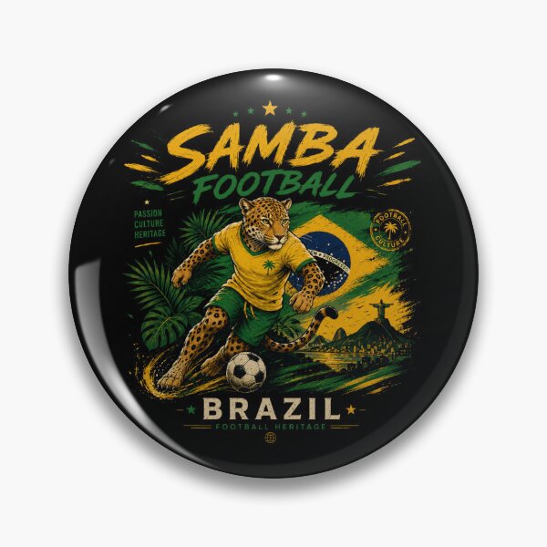 Item preview, Brazil Samba Football Heritage Jaguar | Culture Atlas Soccer Fan Design designed and sold by Culture Atlas .