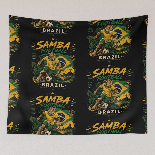 Item preview, Brazil Samba Football Heritage Jaguar | Culture Atlas Soccer Fan Design designed and sold by Culture Atlas .